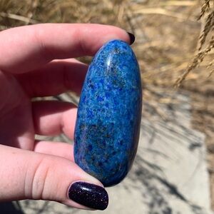 Azurite crystal egg shape